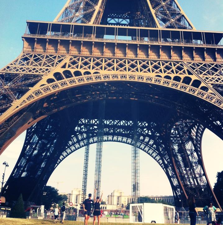 The last day of the Tour De France! We ran down the centre of the Champs Elysee!