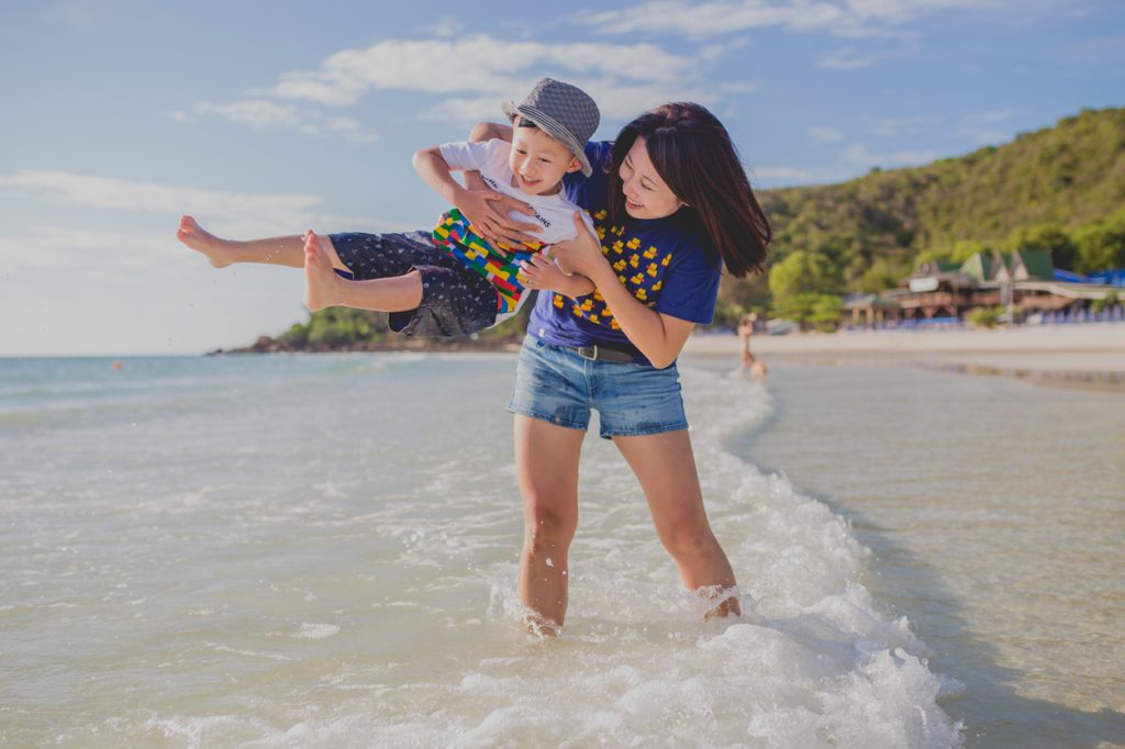 Family photo shoot in Coral Island, Thailand