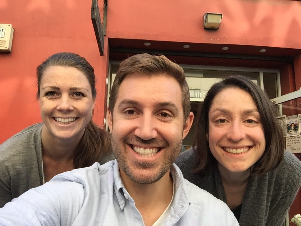 Ashley and Jessemin having coffee with Elitsa, one of our SF Locals at her favorite cafe