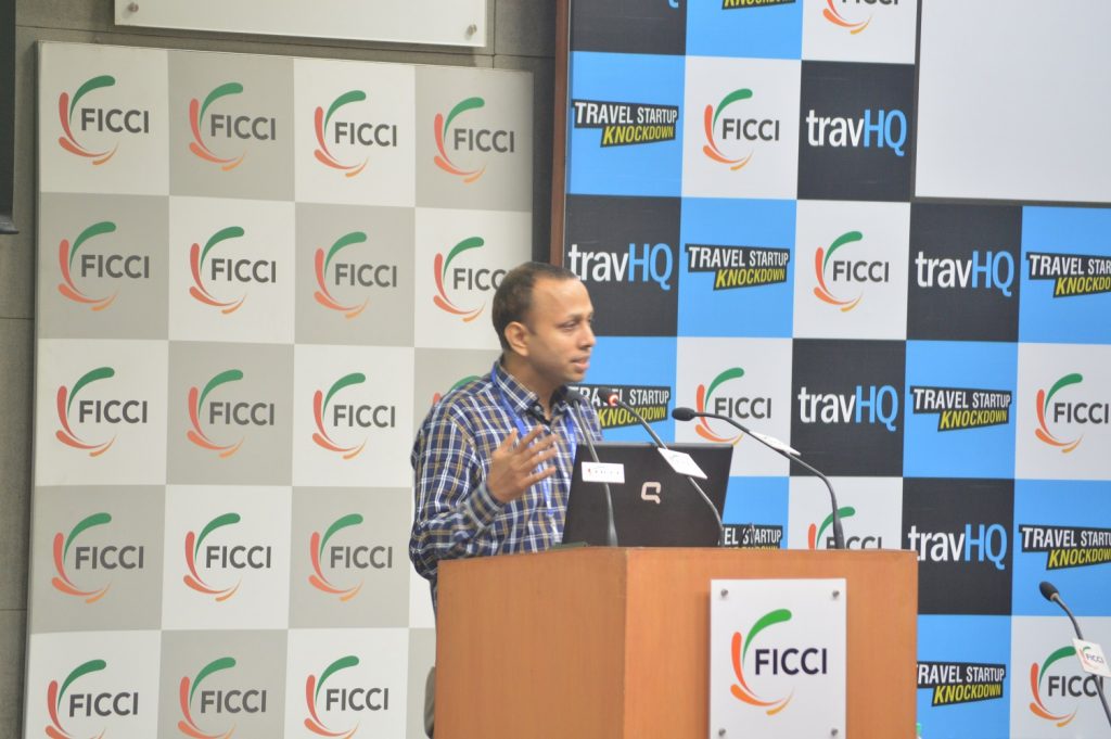 Sudhanshu at TravHQ Startup Knockdown