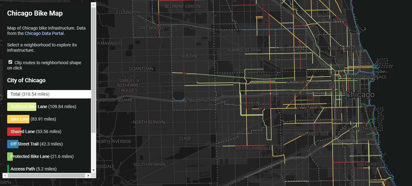 chicago bike map